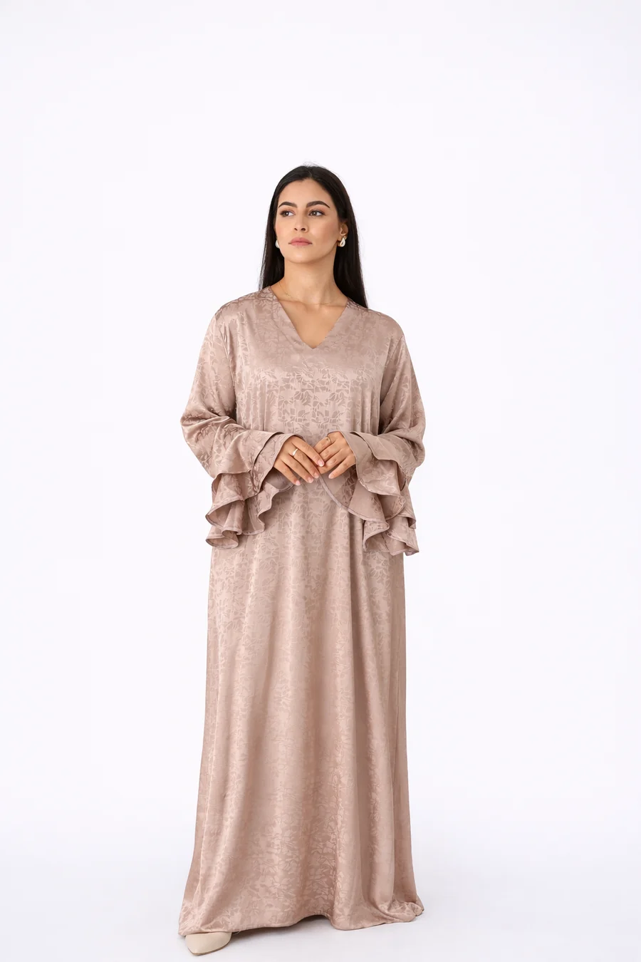 Printed Jacquard Abaya supplied by Yiwu Huanyu Trading Company