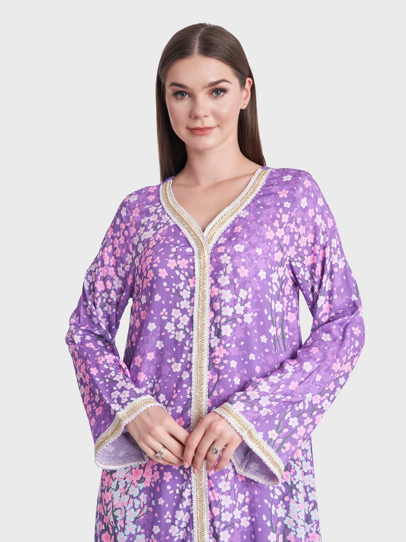 Royal Purple Jalabiya supplied by Yiwu Huanyu Trading Company